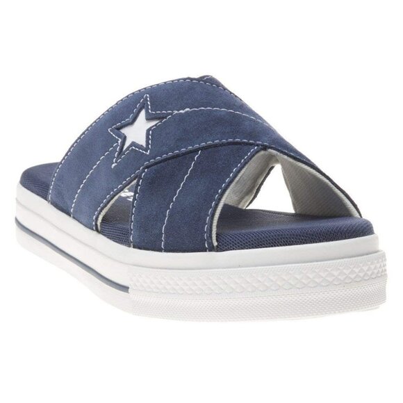 Converse Women's One Star Slip-On Sandals Shoes Navy/Egret/White Size 8 - Picture 5 of 12